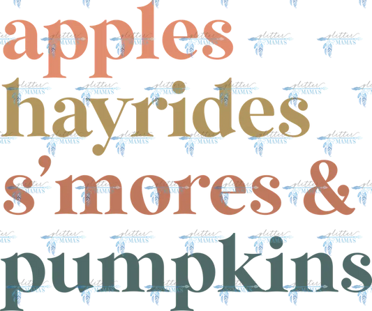 Apples Hayrides S'mores & Pumpkins