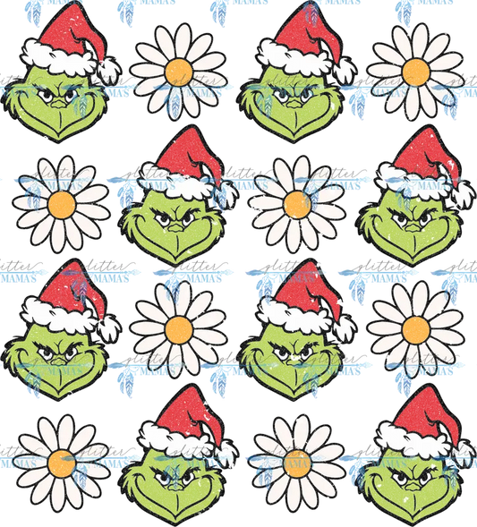 Daisy Grinch Distressed - Christmas