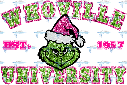 Whoville University - Pink Glitter