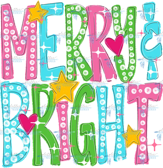 Merry and Bright - Stars and Hearts