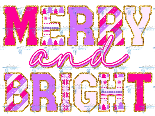 Merry and Bright - Pink and Purple